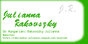 julianna rakovszky business card
